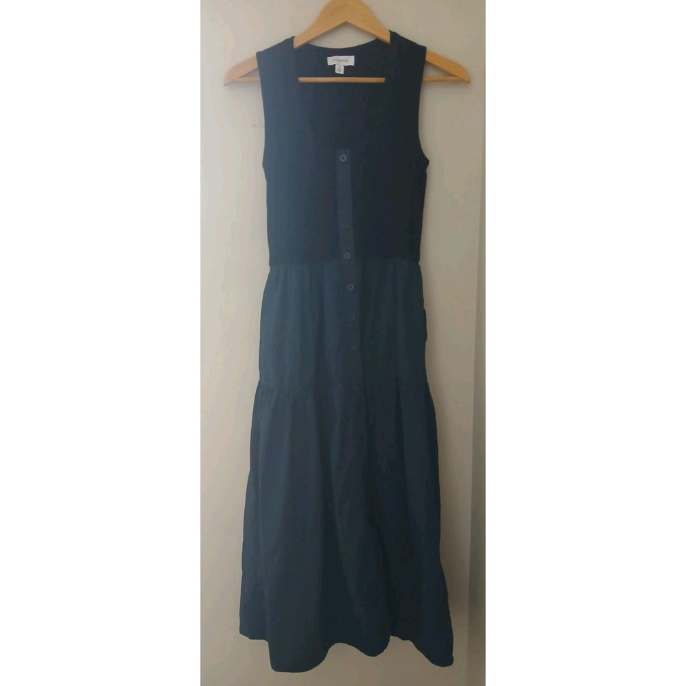 New Evereve Susannah Two-Fer Midi Dress Size Medium Sleeveless Travel Beach